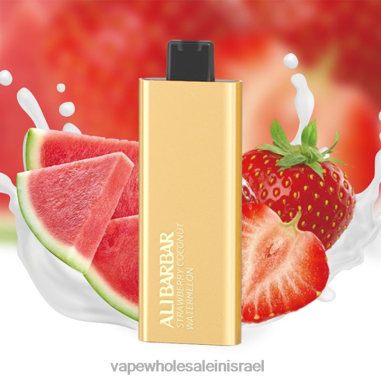 Vape Wholesale Jerusalem - Alibarbar Pandora 7000 וואפ חד פעמי אבטיח קוקוס תות PTX6262