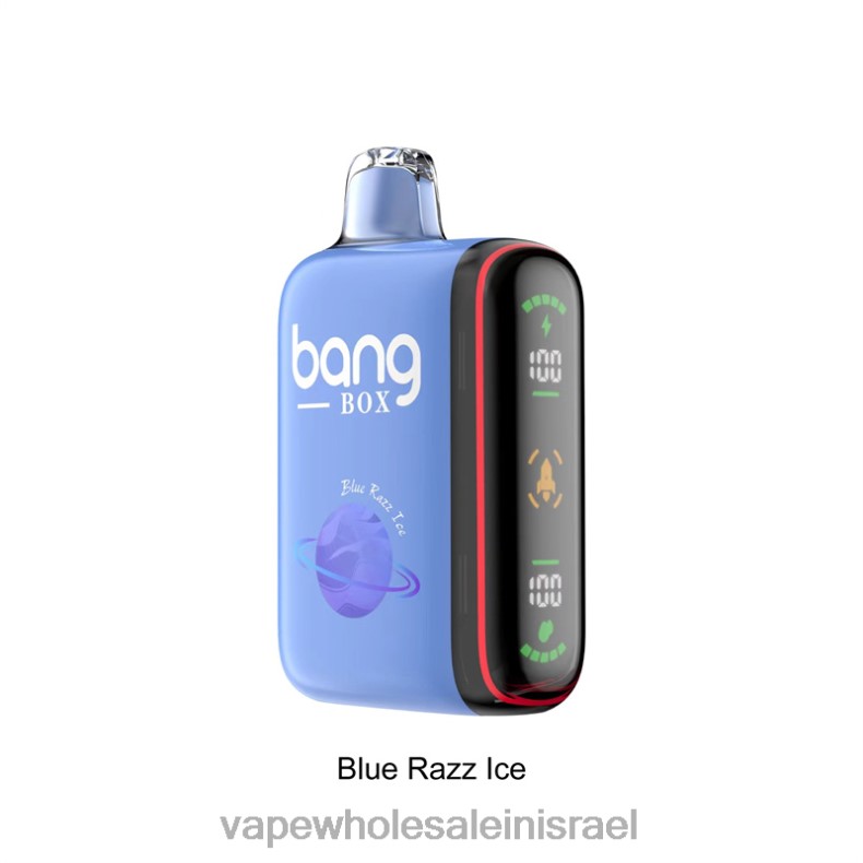 סיגריה אלקטרונית ללא ניקוטין - Bang Box תצוגת כוח חכמה של 9000-18000 נשיפות קרח כחול razz XFRF626