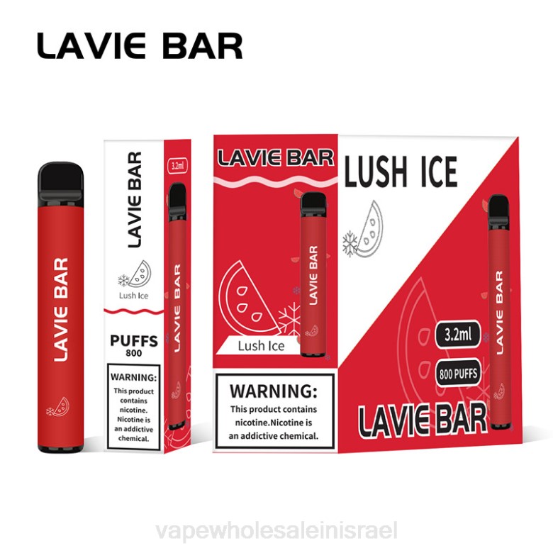 סיגריה אלקטרונית נטענת - LAVIE BAR 800 שאיפות 4820308 קרח שופע