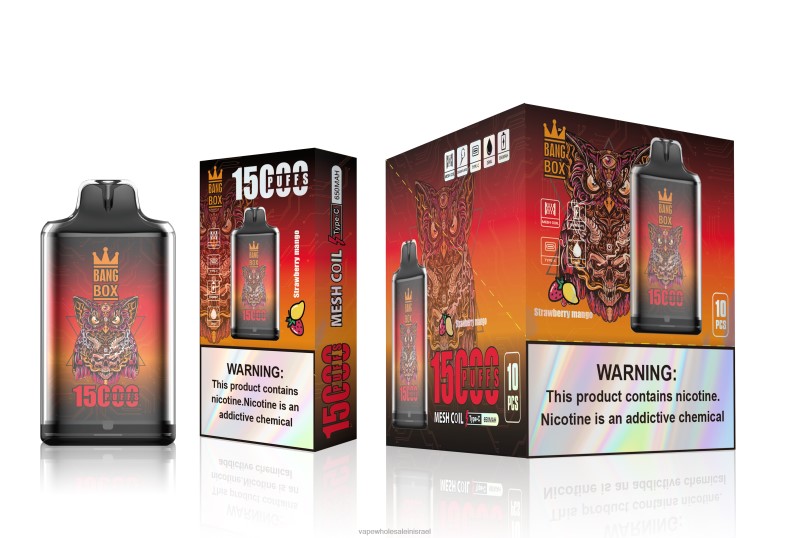 Vape Store Jerusalem - Bang Box s1-15000 שאיפות מנגו תות XFRF6101