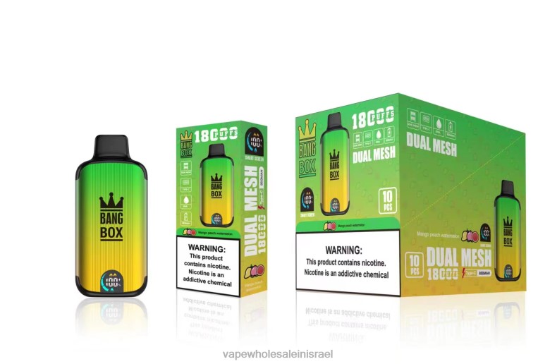 Vape Wholesale In Israel - Bang Box 18000 שאיפות אבטיח מנגו אפרסק XFRF689