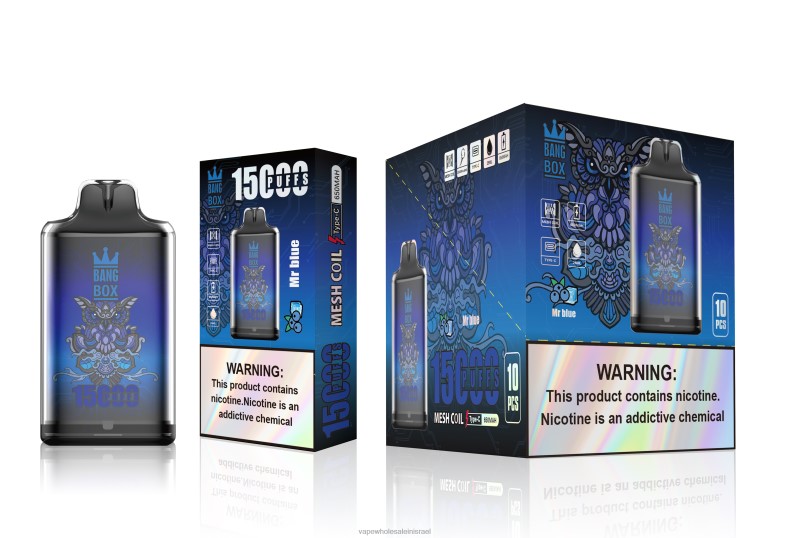 Vape Wholesale In Israel - Bang Box s1-15000 שאיפות מר כחול XFRF6109