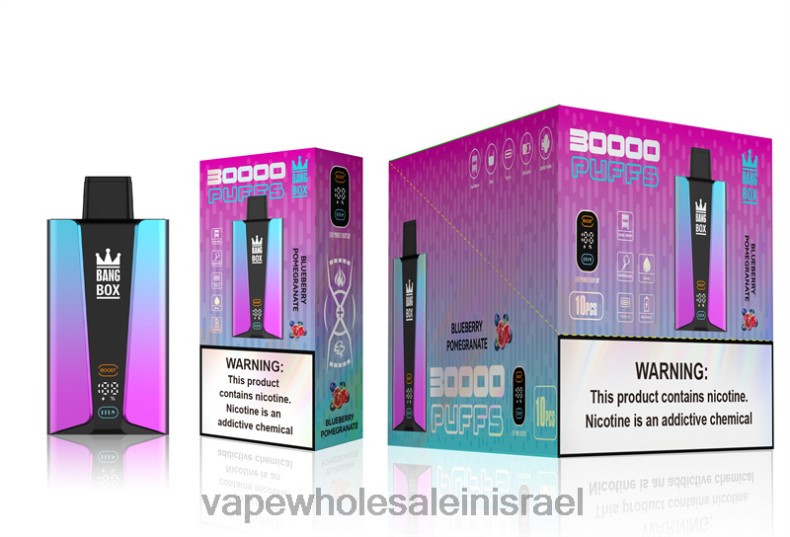 Vape Wholesale Jerusalem - Bang Box מסך חכם 30000 נשיפות פומגרנטה אוכמניות XFRF680