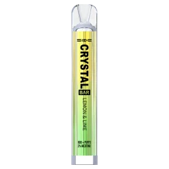 8X822D262 - סיגריה אלקטרונית ללא ניקוטין לימון ליים SKE Crystal Bar Vape חד פעמי 600 פחזניות