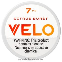 8X822D44 - סיגריה אלקטרונית נטענת פרי הדר VELO שקיק ניקוטין 7 מ"ג