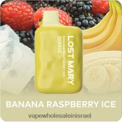8X822D484 - סיגריה אלקטרונית נטענת קרח פטל בננה LOST MARY OS5000