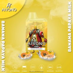 סיגריה אלקטרונית - Aivono AIM MAGIC סיגרית קופסת פה 5800 חלב פפאיה בננה T2JL6094