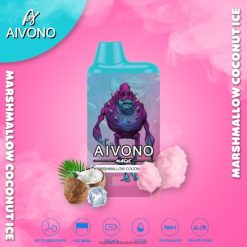 סיגריה אלקטרונית חד פעמית - Aivono AIM MAGIC סיגרית קופסת פה 5800 קרח קוקוס מרשמלו T2JL6095