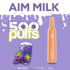 סיגריה אלקטרונית חד פעמית - Aivono AIM MILK 500 אנרגיית ענבים T2JL60265