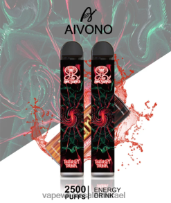 סיגריה אלקטרונית חד פעמית - Aivono AIM SNAKE 2500 משקה אנרגיה T2JL60305