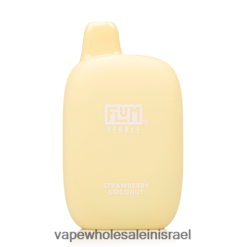 סיגריה אלקטרונית חד פעמית - FLUM PEBBLES 6000 שאיפות קוקוס תות N28TNH45