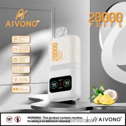 סיגריה אלקטרונית ללא ניקוטין - Aivono AIM magic 20000 קרח קוקוס אננס T2JL6076