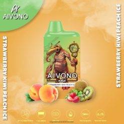 סיגריה אלקטרונית ללא ניקוטין - Aivono AIM MAGIC סיגרית קופסת פה 5800 קרח תות קיווי אפרסק T2JL6096