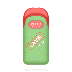 סיגריה אלקטרונית ללא ניקוטין - LAVIE KISS 8000 שאיפות 4820106 תפוח כפול