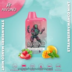 סיגריה אלקטרונית מומלצת - Aivono AIM MAGIC סיגרית קופסת פה 5800 מנגו תותים מנטה T2JL6097