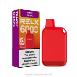 סיגריה אלקטרונית מומלצת - RELX Crush Pocket 6000 5% גבוה nic ענבים חריפים VHRH27