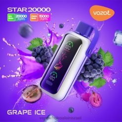 סיגריה אלקטרונית מחיר - VOZOL STAR 20000 2L0R09 קרח ענבים