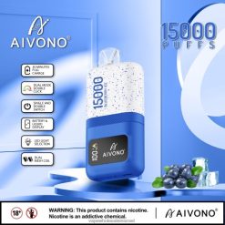 סיגריה אלקטרונית נטענת - Aivono AIM magic 15,000 קרח אוכמניות T2JL6068