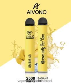 סיגריה אלקטרונית נטענת - Aivono AIM SNAKE 2500 קרח בננה T2JL60298