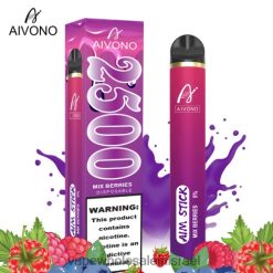 סיגריה אלקטרונית נטענת - Aivono AIM STICK 2500 מערבבים פירות יער T2JL60158