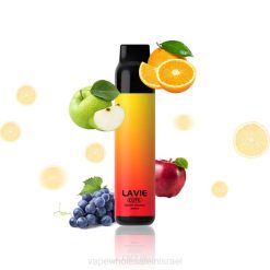 סיגריה אלקטרונית נטענת - LAVIE BAR 3000 שאיפות 4820288 תפוח תפוז ענבים