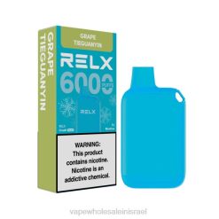 סיגריה אלקטרונית נטענת - RELX Crush Pocket 6000 קפואים ענבים tieguanyin VHRH18