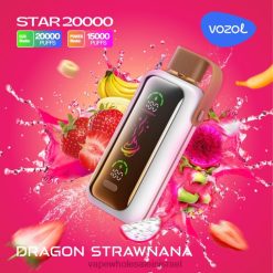 סיגריה אלקטרונית נטענת - VOZOL STAR 20000 2L0R08 דרקון strawnana