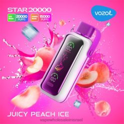 סיגריה E - VOZOL STAR 20000 2L0R010 קרח אפרסק עסיסי