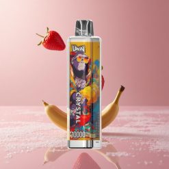 UWIN Crystal 10000 Puffs תות בננה RGB עם סוללה נטענת 650mAh