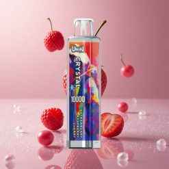 UWIN Crystal 10000 Puffs תות פטל דובדבן עם תאורת RGB