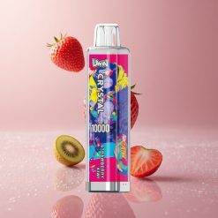 UWIN Crystal 10000 Puffs תות קיווי תאורת RGB