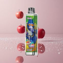 UWIN Crystal 10000 Puffs תפוח כפול תאורת RGB