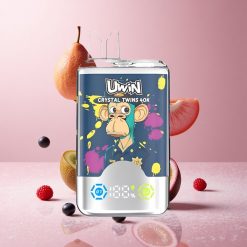 UWIN Crystal Twins 40000 פירות יער אוכמניות פסיפלורה קיווי סוללה נטענת 850mAh