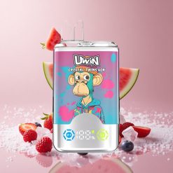 Uwin Crystal Twins 40000 Puffs אבטיח מעורב עם פירות יער סוללה נטענת 850mAh
