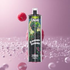 Uwin Shisha Hookah Crystal 20000 Puffs פטל אוכמניות סוללה נטענת 650 mAh