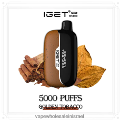 Vape Wholesale In Israel - IGET Moon k5000 64042L1 טבק מוזהב