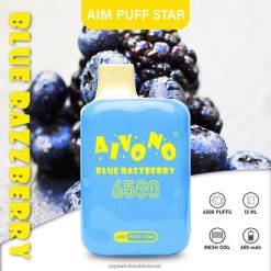 Vape Wholesale Jerusalem - Aivono AIM PUFF STAR 6500 פטל כחול T2JL60292