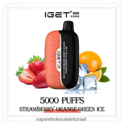 Vape Wholesale Jerusalem - IGET Moon k5000 64042L12 קרח ירוק כתום תות
