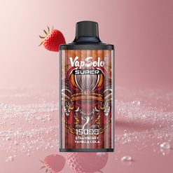 Vapsolo Super 15000 Puffs תות ונילה קולה סוללה: 850mah